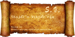 Stoján Viktória névjegykártya